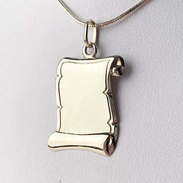 Žluté zlato přívěsek PERGAMEN velký